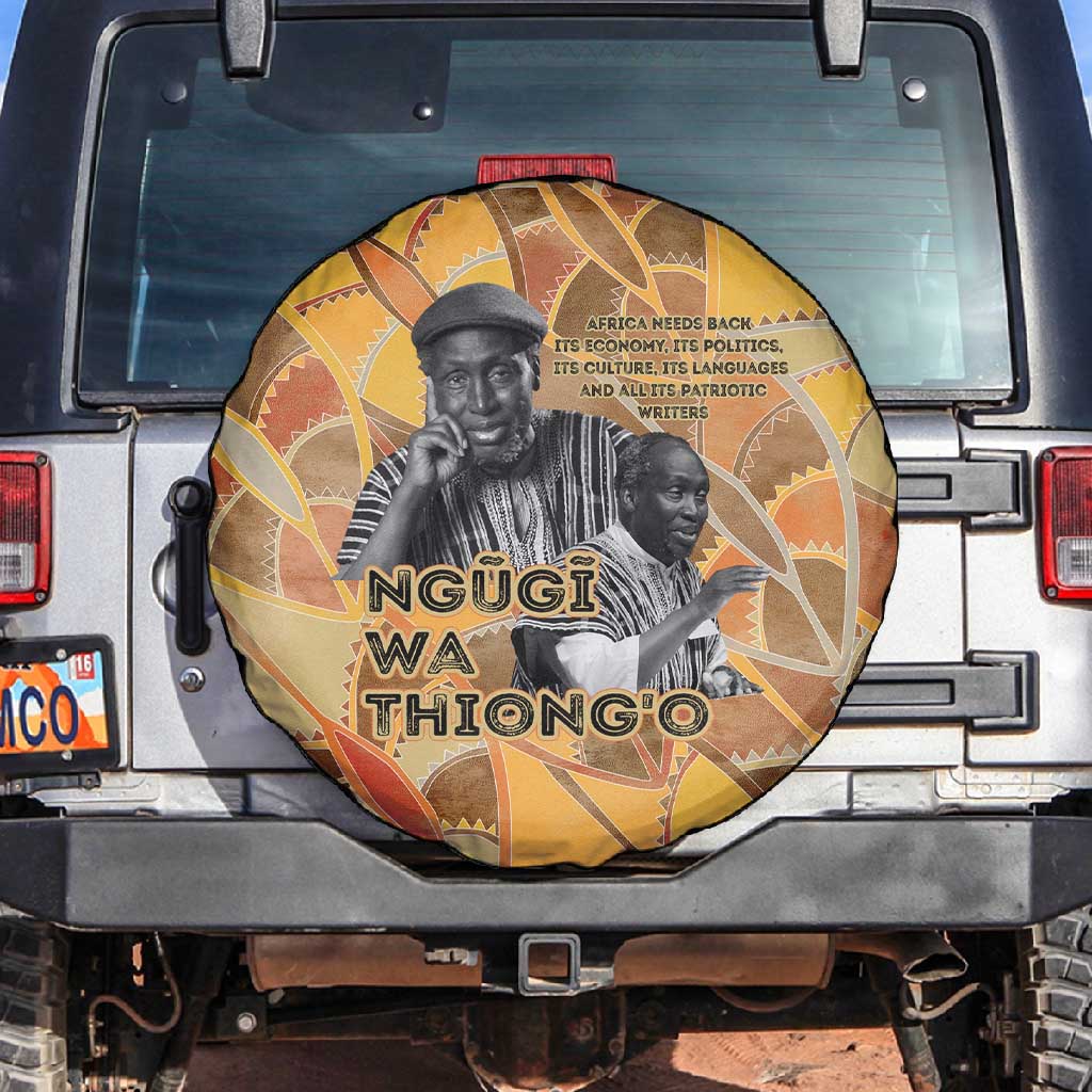 Ngugi wa Thiong O Spare Tire Cover African Literary Icon Portrait Cultural Revival - Wonder Print Shop