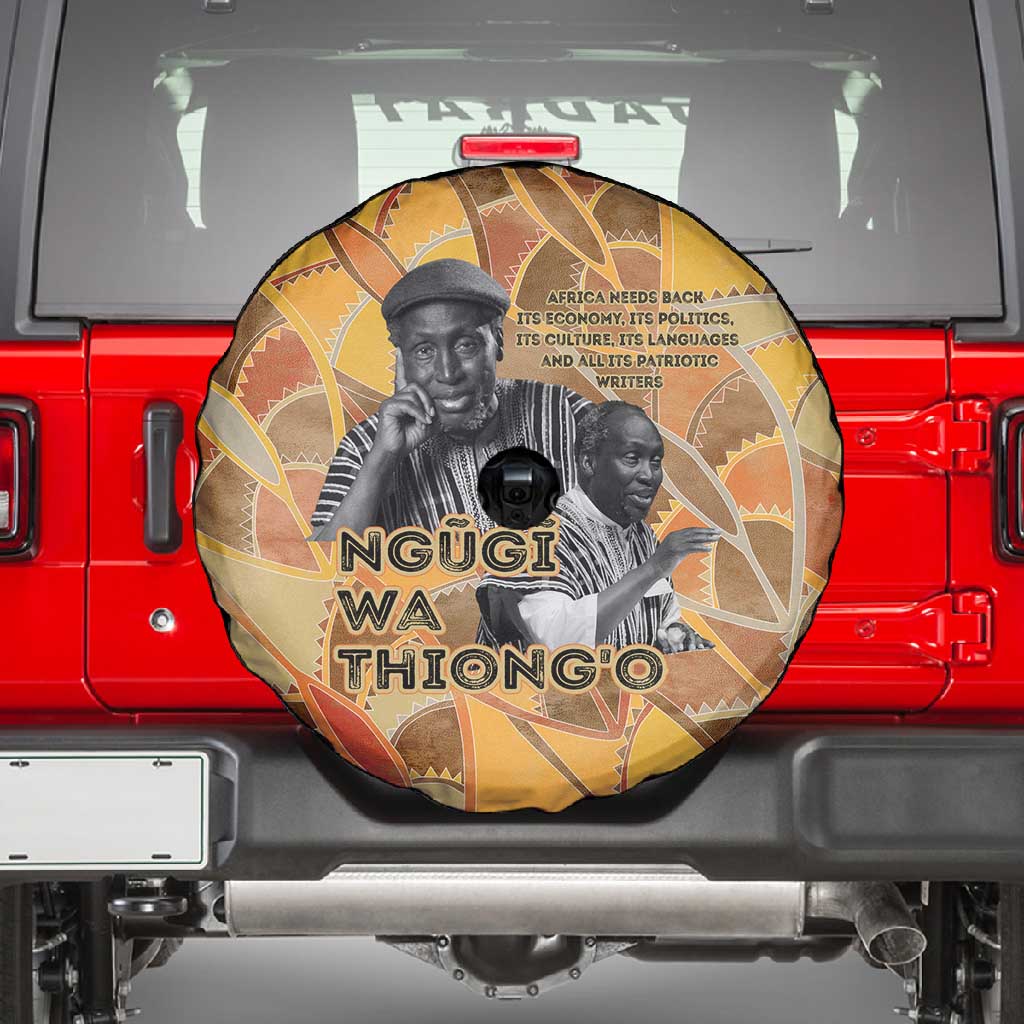 Ngugi wa Thiong O Spare Tire Cover African Literary Icon Portrait Cultural Revival - Wonder Print Shop