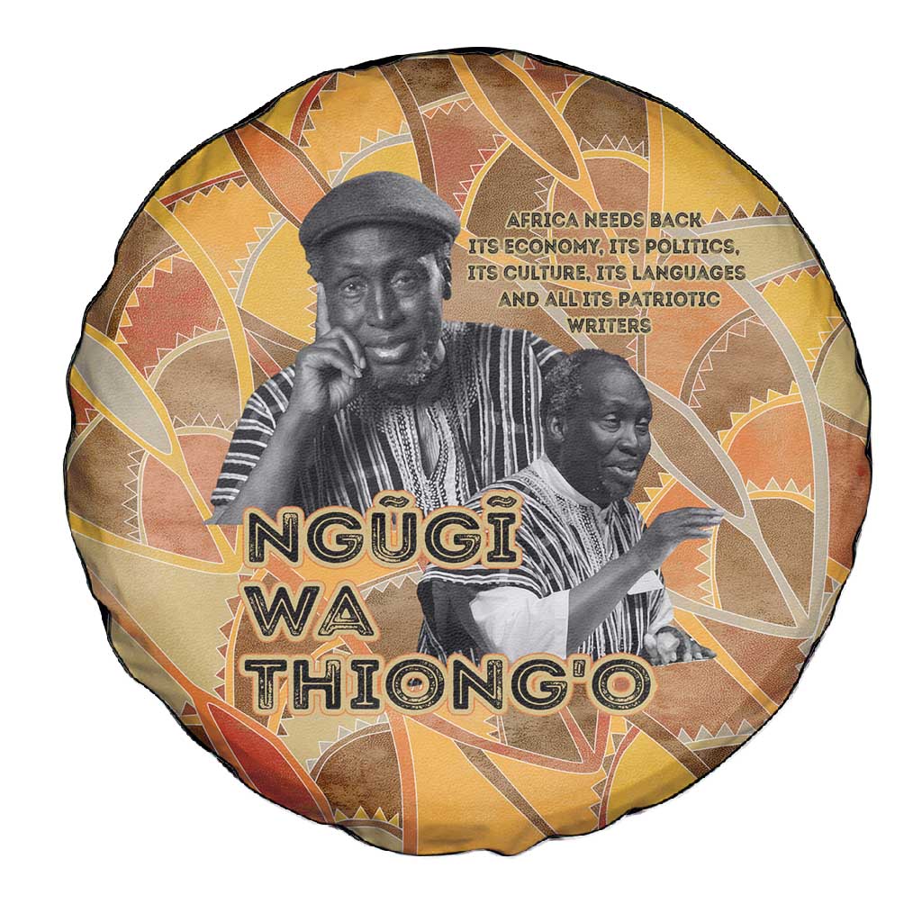 Ngugi wa Thiong O Spare Tire Cover African Literary Icon Portrait Cultural Revival - Wonder Print Shop