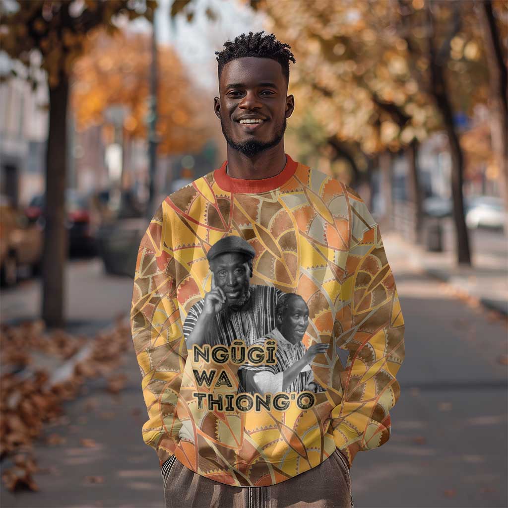 Ngugi wa Thiong O Sweatshirt African Literary Icon Portrait Cultural Revival - Wonder Print Shop