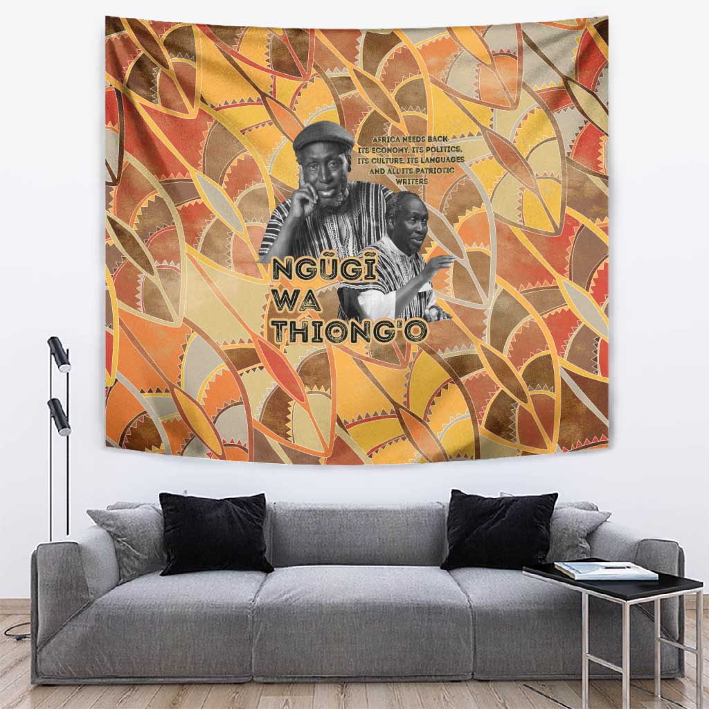 Ngugi wa Thiong O Tapestry African Literary Icon Portrait Cultural Revival - Wonder Print Shop