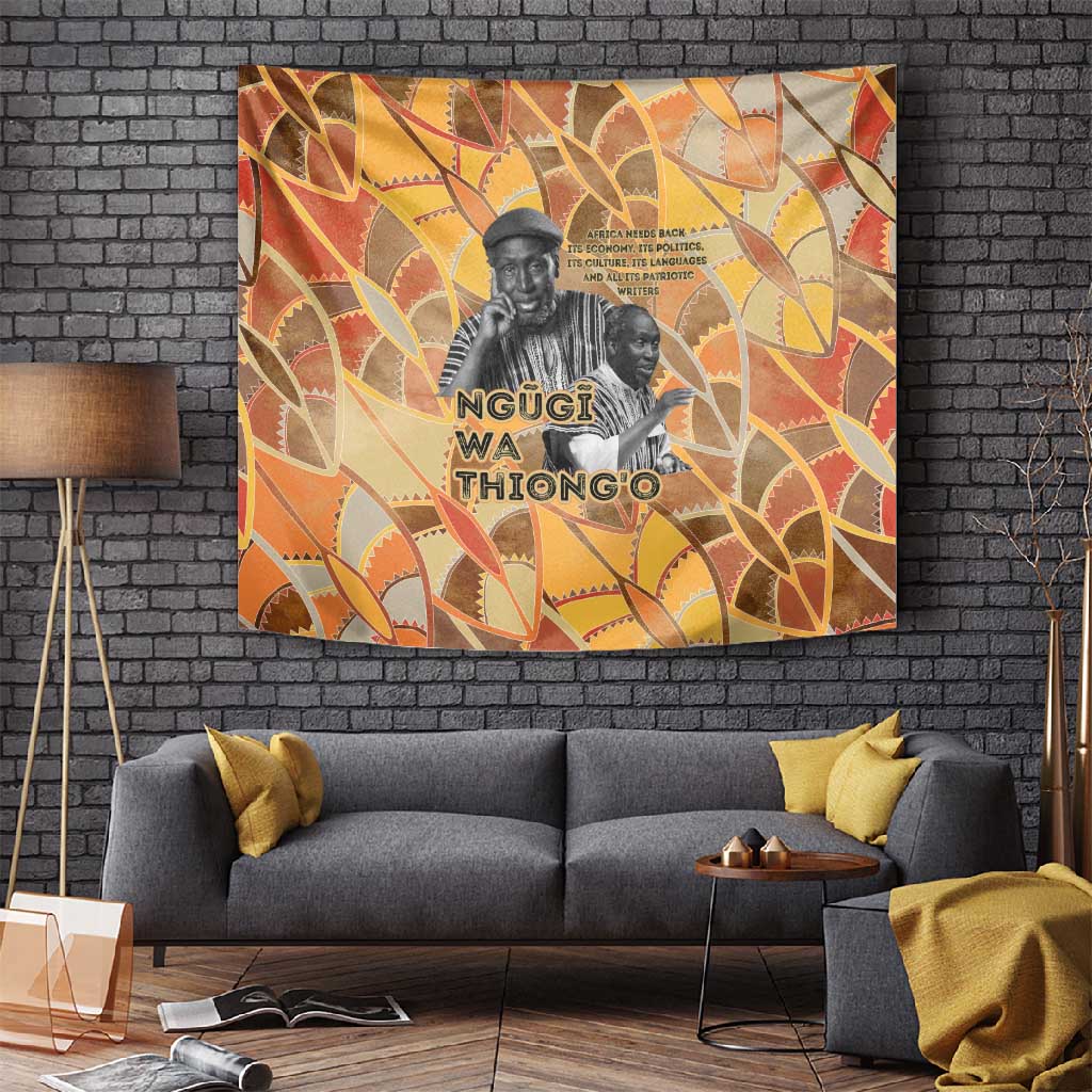 Ngugi wa Thiong O Tapestry African Literary Icon Portrait Cultural Revival - Wonder Print Shop