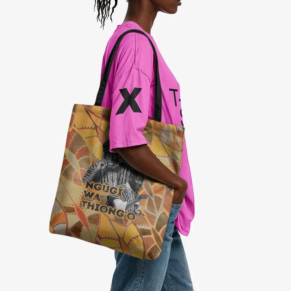 Ngugi wa Thiong O Tote Bag African Literary Icon Portrait Cultural Revival - Wonder Print Shop