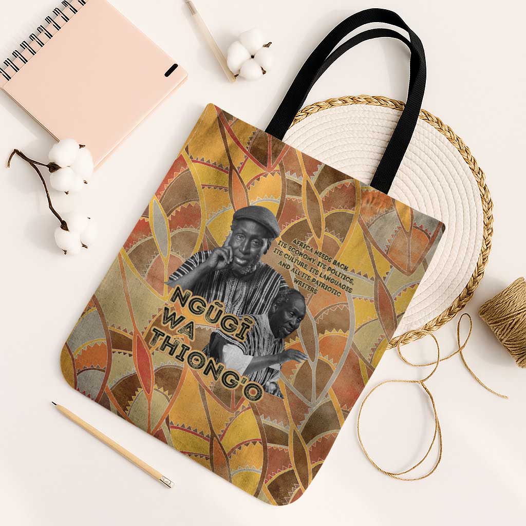 Ngugi wa Thiong O Tote Bag African Literary Icon Portrait Cultural Revival - Wonder Print Shop