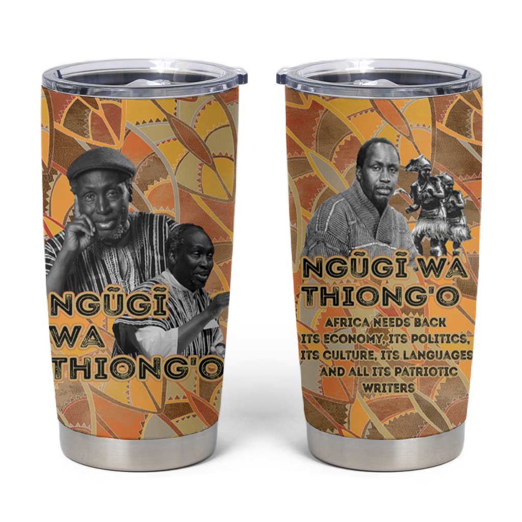 Ngugi wa Thiong O Tumbler Cup African Literary Icon Portrait Cultural Revival - Wonder Print Shop