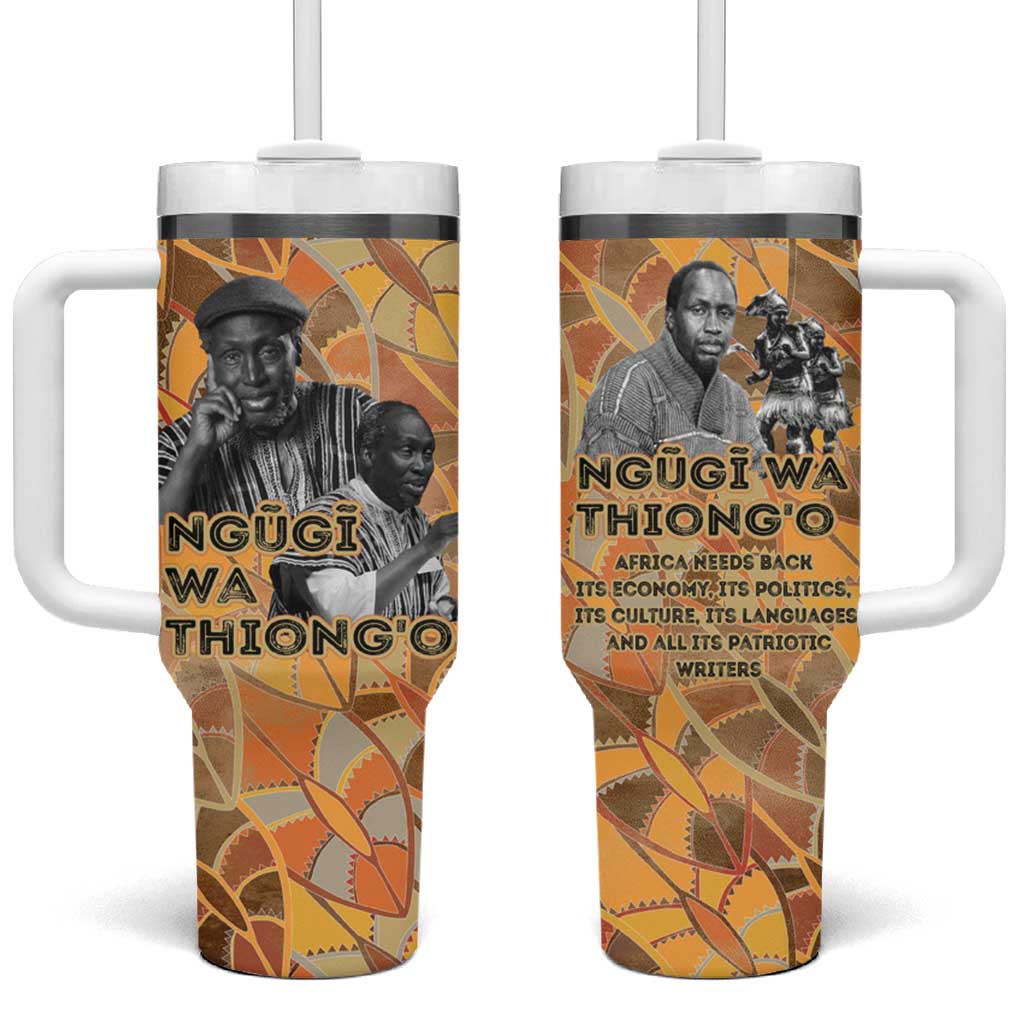 Ngugi wa Thiong O Tumbler With Handle African Literary Icon Portrait Cultural Revival - Wonder Print Shop