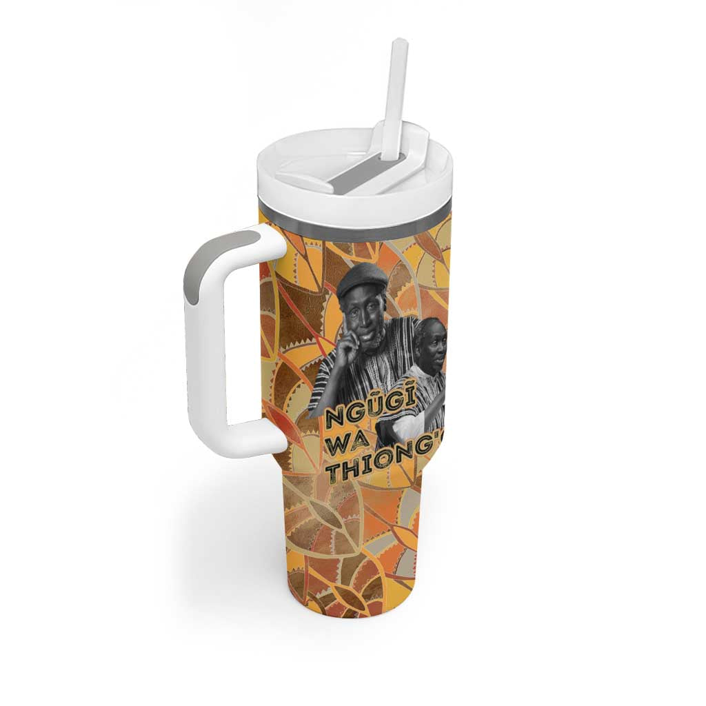 Ngugi wa Thiong O Tumbler With Handle African Literary Icon Portrait Cultural Revival - Wonder Print Shop