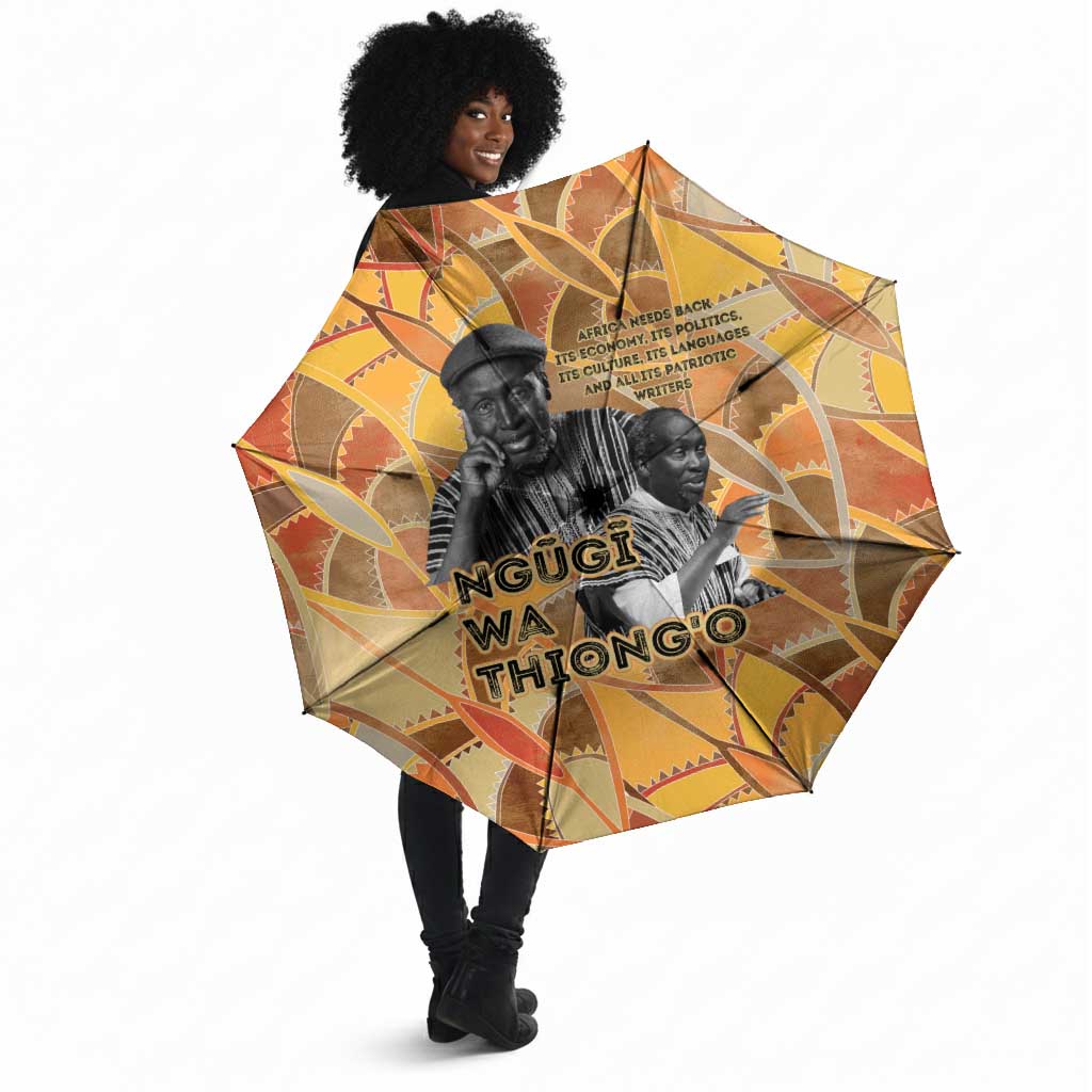 Ngugi wa Thiong O Umbrella African Literary Icon Portrait Cultural Revival - Wonder Print Shop