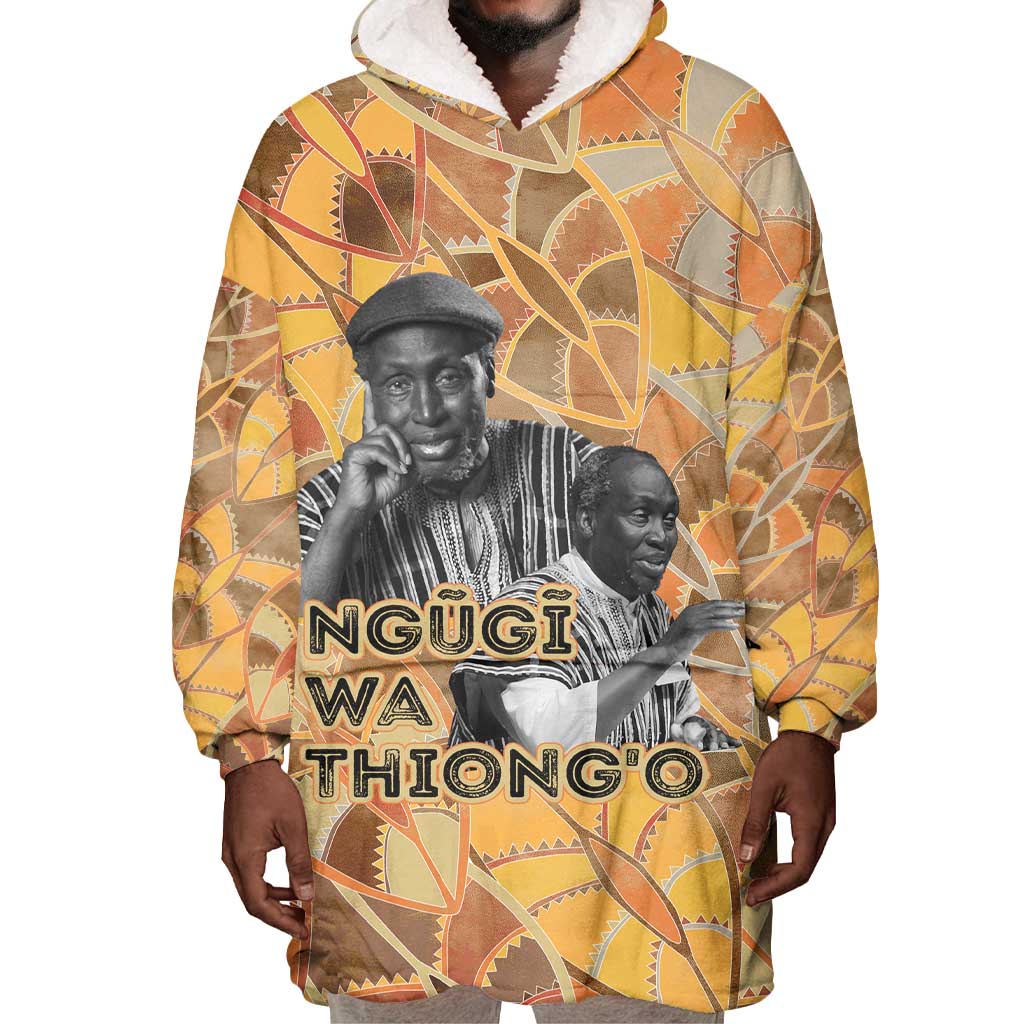 Ngugi wa Thiong O Wearable Blanket Hoodie African Literary Icon Portrait Cultural Revival - Wonder Print Shop
