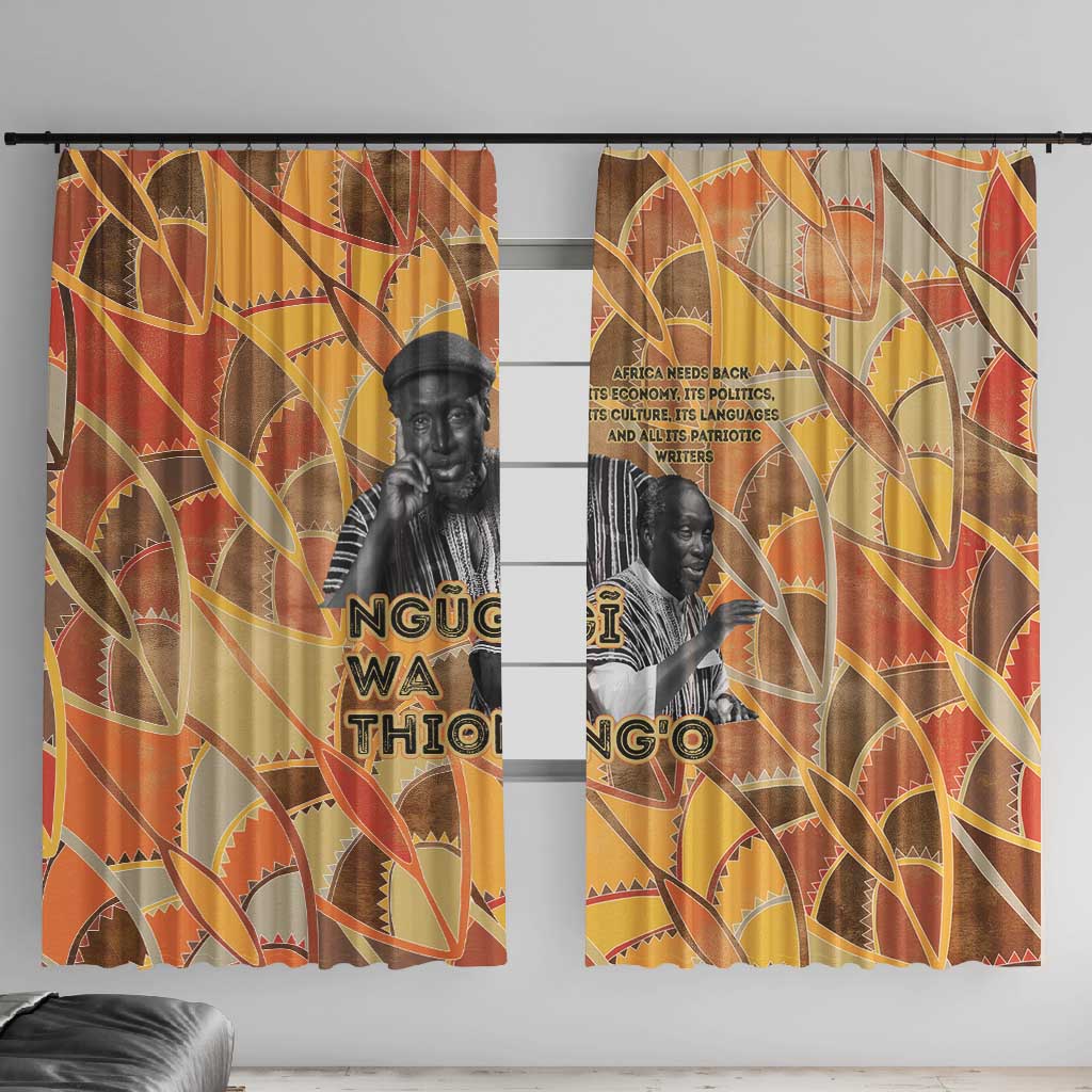 Ngugi wa Thiong O Window Curtain African Literary Icon Portrait Cultural Revival - Wonder Print Shop