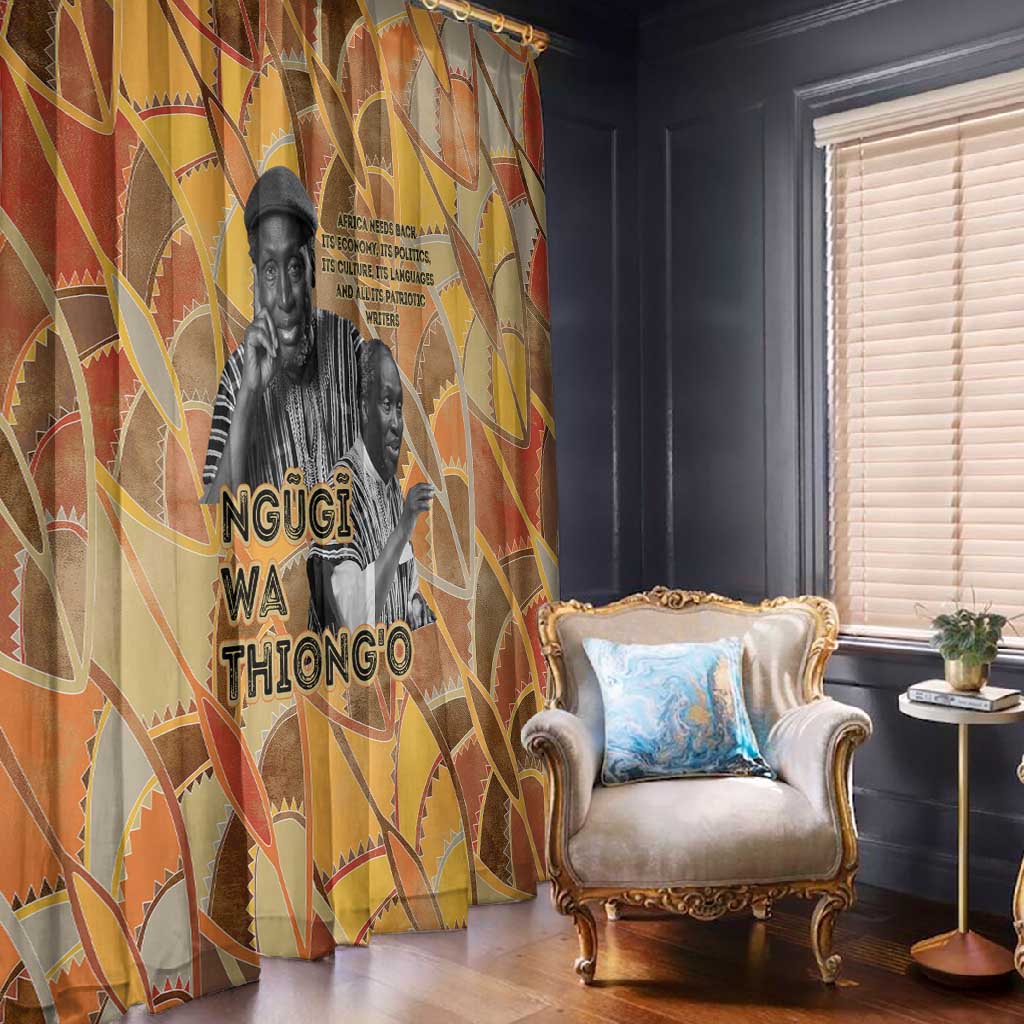 Ngugi wa Thiong O Window Curtain African Literary Icon Portrait Cultural Revival - Wonder Print Shop