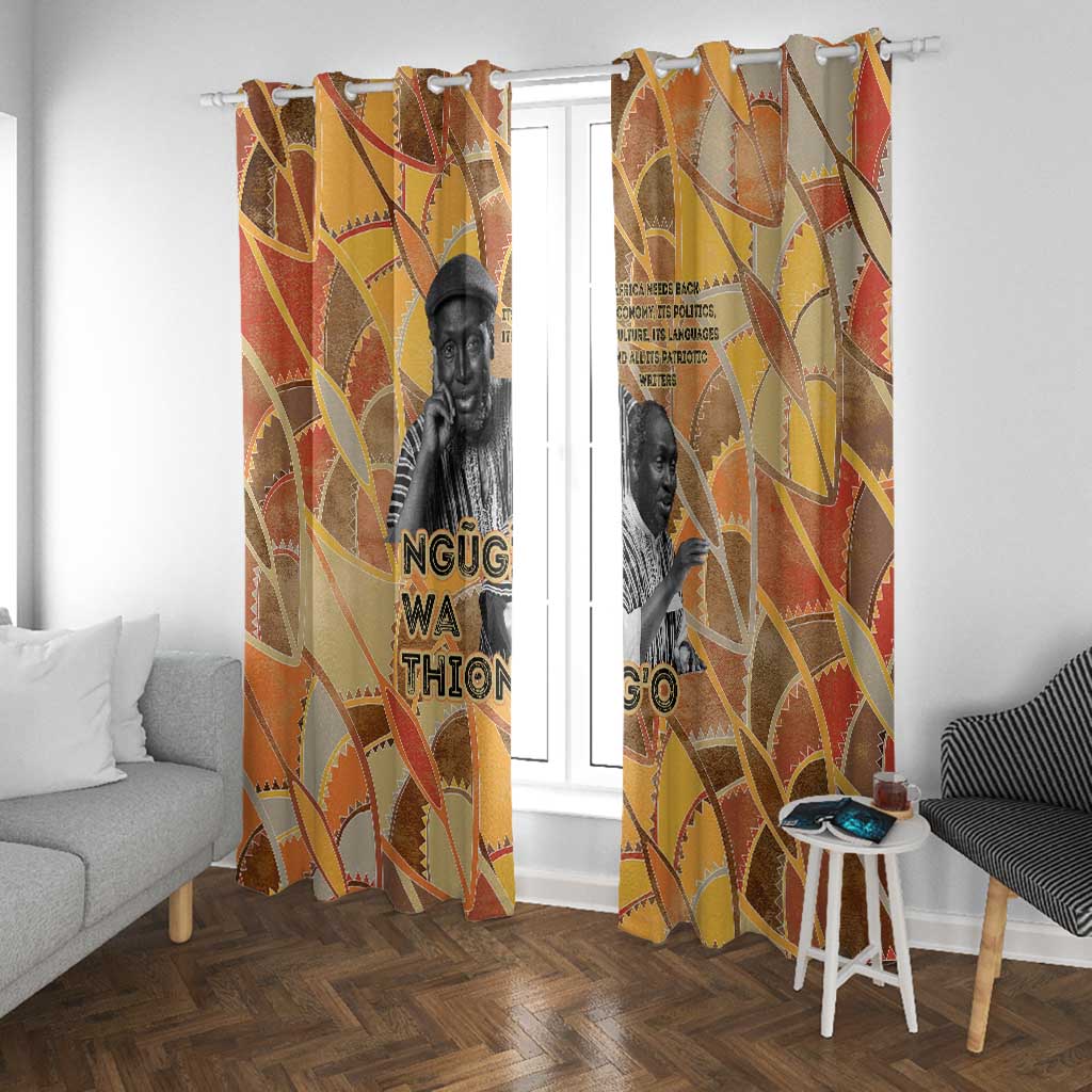 Ngugi wa Thiong O Window Curtain African Literary Icon Portrait Cultural Revival - Wonder Print Shop