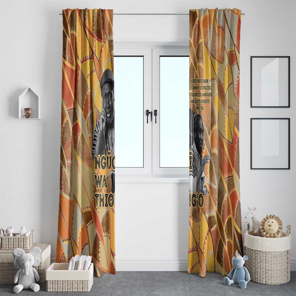 Ngugi wa Thiong O Window Curtain African Literary Icon Portrait Cultural Revival - Wonder Print Shop