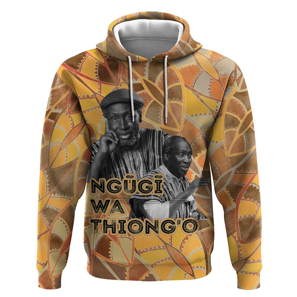 Ngugi wa Thiong O Zip Hoodie African Literary Icon Portrait Cultural Revival - Wonder Print Shop