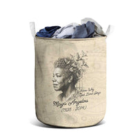 Maya Angelou Laundry Basket I Know Why The Caged Bird Sings - Wonder Print Shop