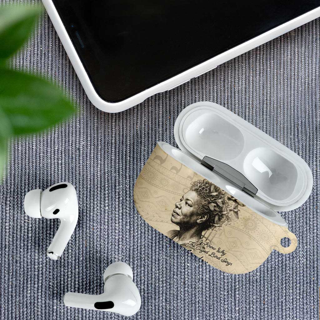 Maya Angelou AirPods Case I Know Why The Caged Bird Sings - Wonder Print Shop
