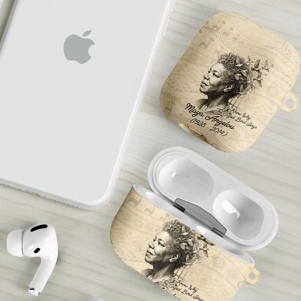 Maya Angelou AirPods Case I Know Why The Caged Bird Sings - Wonder Print Shop