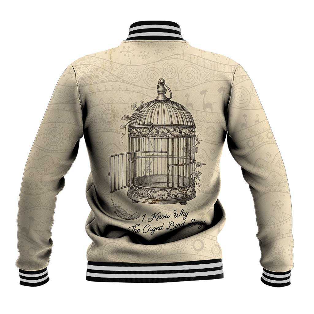 Maya Angelou Baseball Jacket I Know Why The Caged Bird Sings - Wonder Print Shop