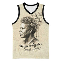 Maya Angelou Basketball Jersey I Know Why The Caged Bird Sings - Wonder Print Shop