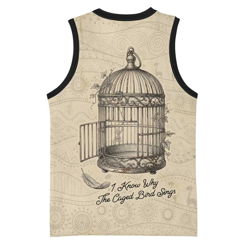 Maya Angelou Basketball Jersey I Know Why The Caged Bird Sings - Wonder Print Shop