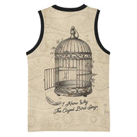 Maya Angelou Basketball Jersey I Know Why The Caged Bird Sings - Wonder Print Shop