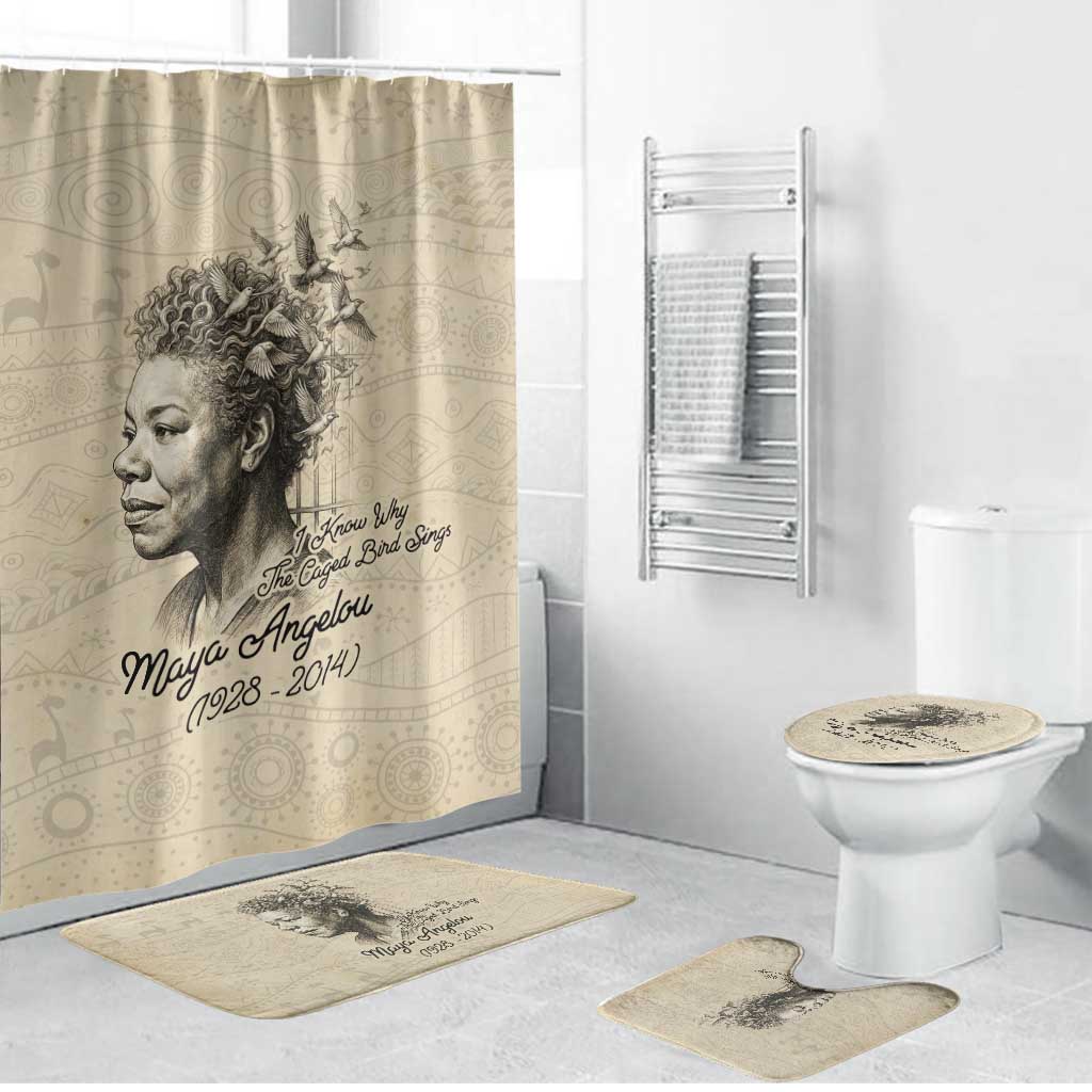 Maya Angelou Bathroom Set I Know Why The Caged Bird Sings - Wonder Print Shop