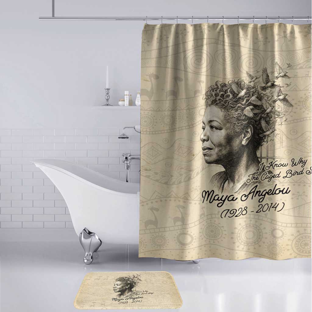 Maya Angelou Bathroom Set I Know Why The Caged Bird Sings - Wonder Print Shop
