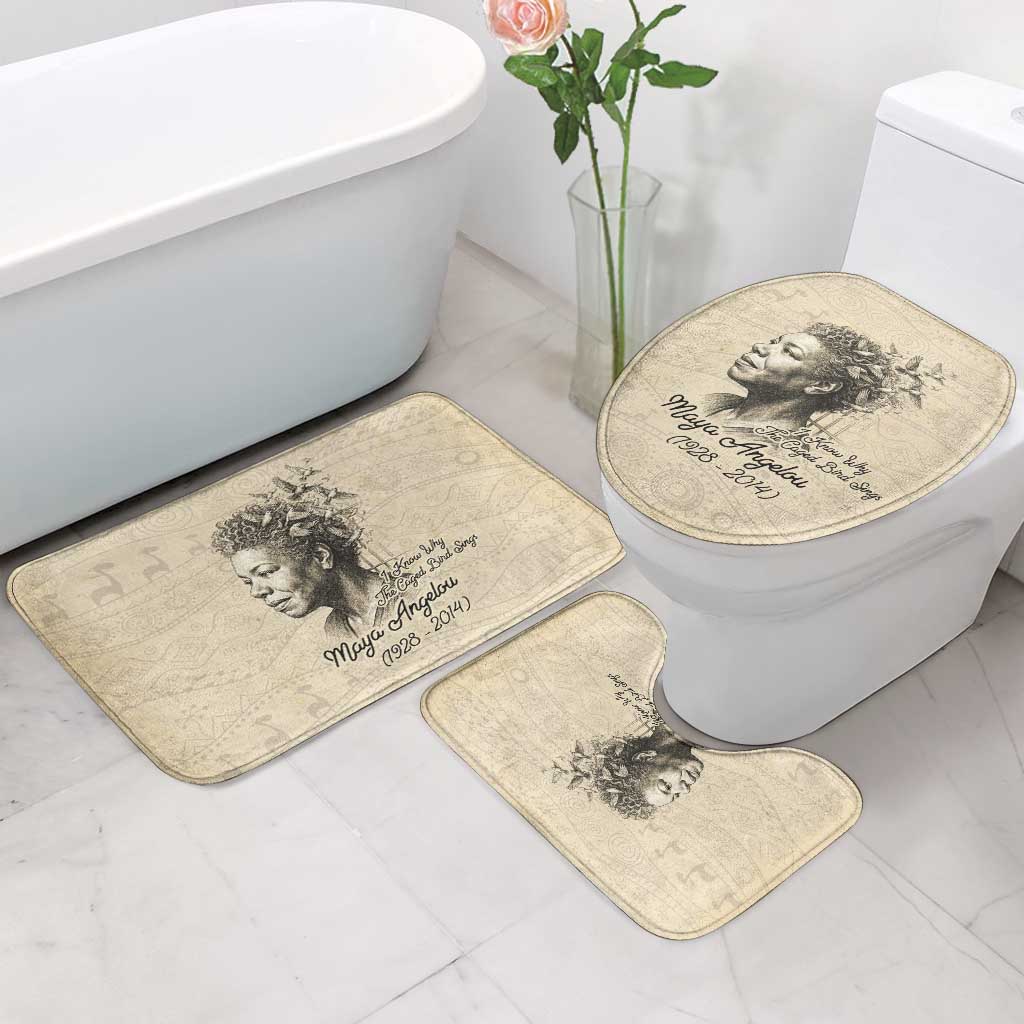 Maya Angelou Bathroom Set I Know Why The Caged Bird Sings - Wonder Print Shop