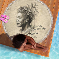 Maya Angelou Beach Blanket I Know Why The Caged Bird Sings - Wonder Print Shop