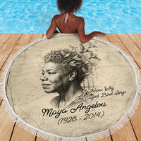 Maya Angelou Beach Blanket I Know Why The Caged Bird Sings - Wonder Print Shop