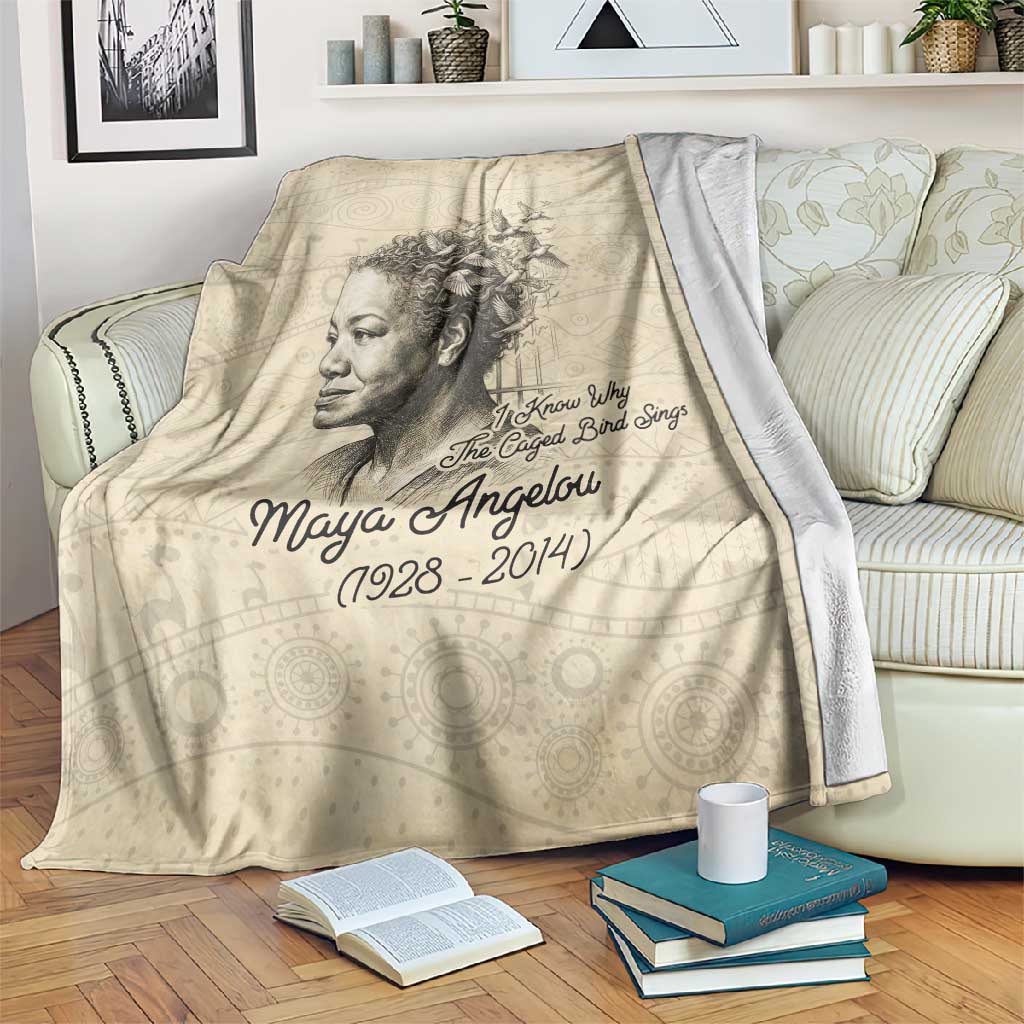 Maya Angelou Blanket I Know Why The Caged Bird Sings - Wonder Print Shop