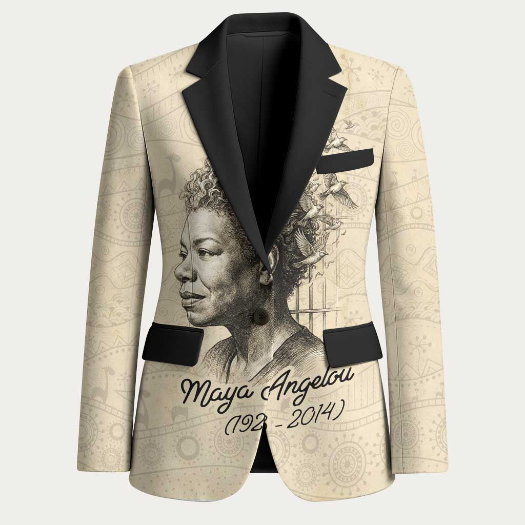 Maya Angelou Blazer I Know Why The Caged Bird Sings - Wonder Print Shop