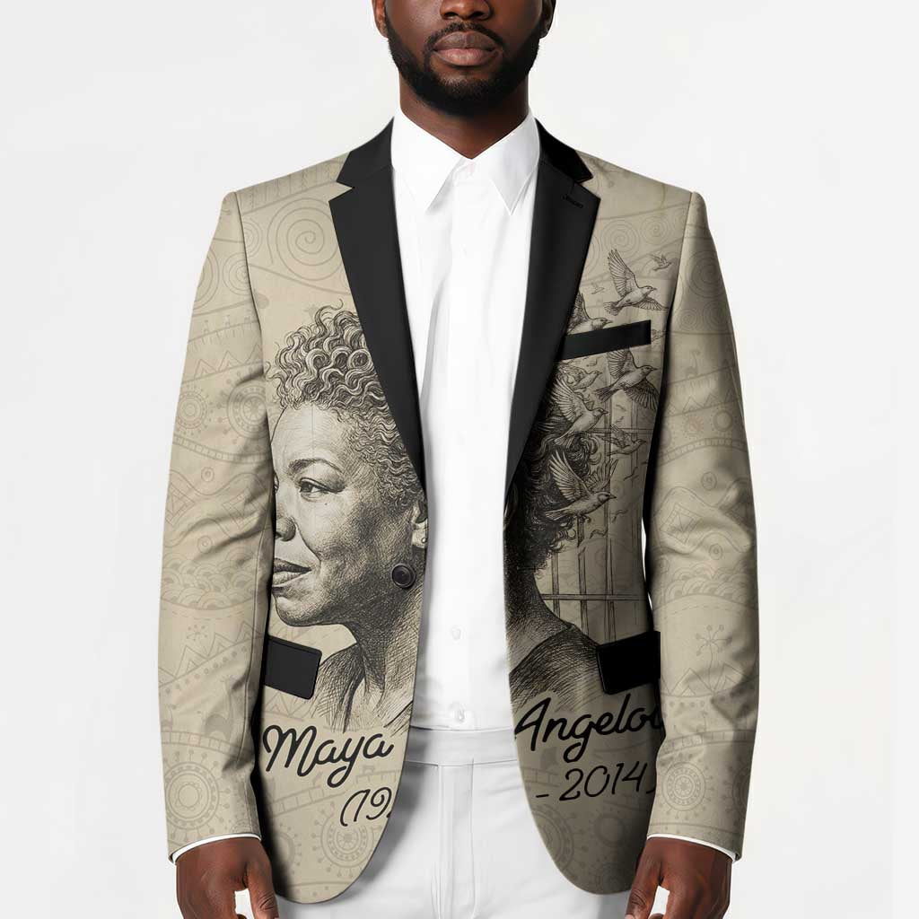 Maya Angelou Blazer I Know Why The Caged Bird Sings - Wonder Print Shop