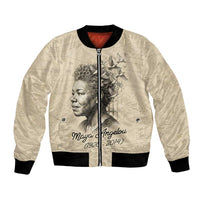 Maya Angelou Bomber Jacket I Know Why The Caged Bird Sings - Wonder Print Shop