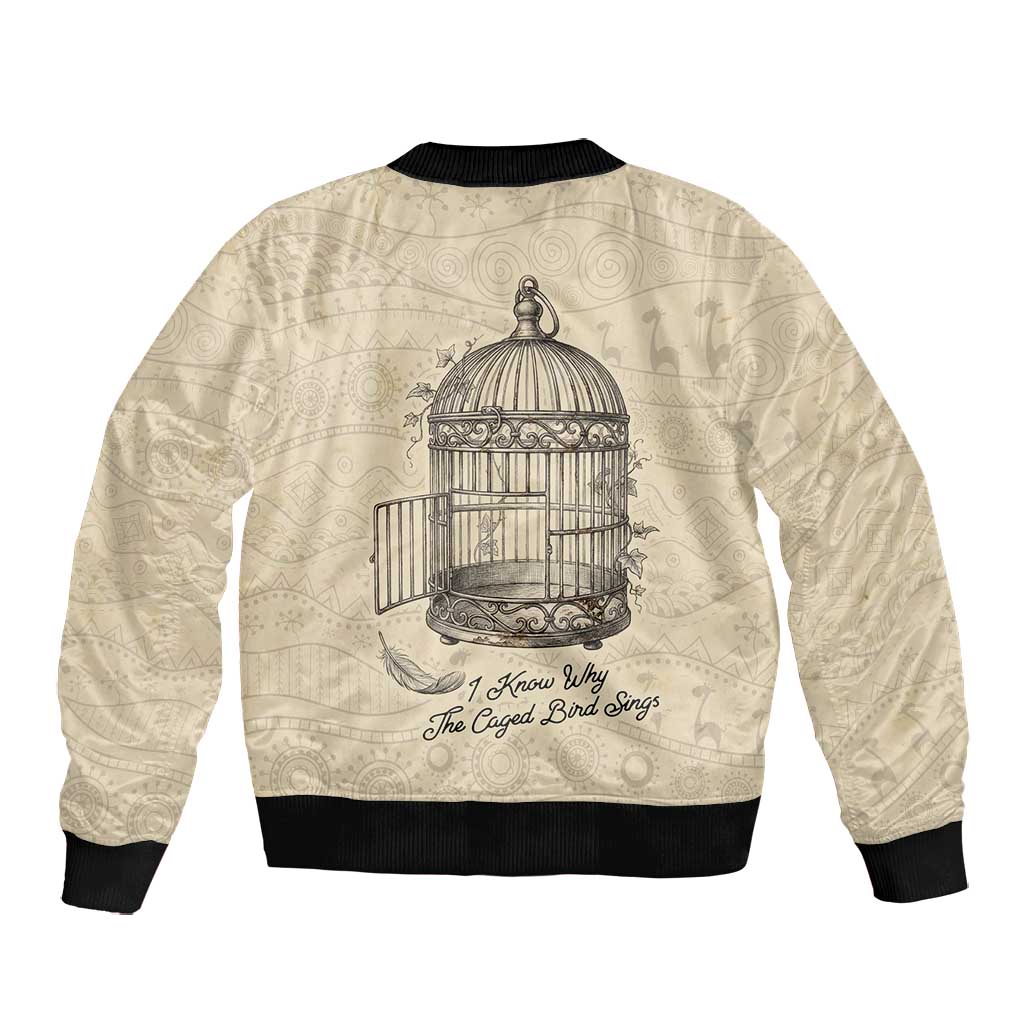 Maya Angelou Bomber Jacket I Know Why The Caged Bird Sings - Wonder Print Shop