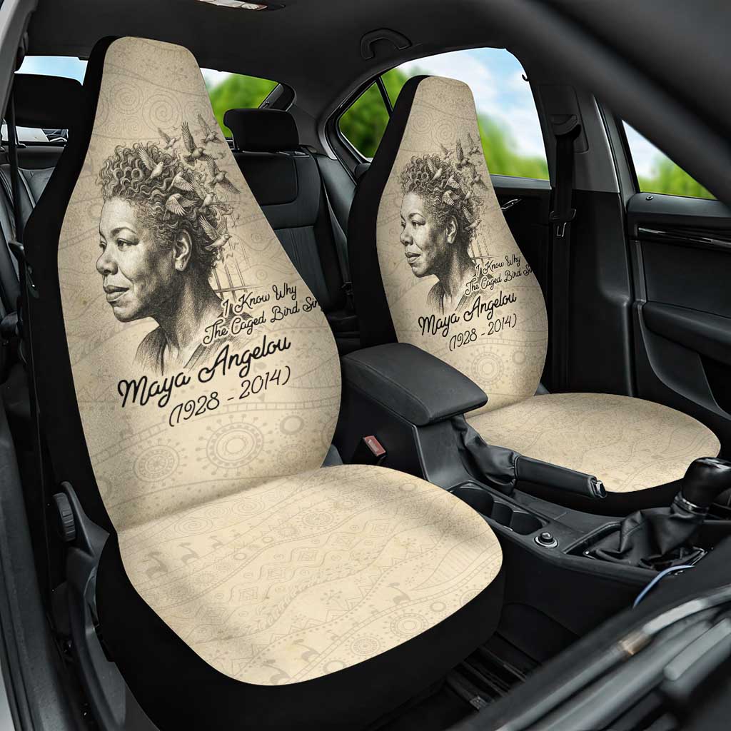 Maya Angelou Car Seat Cover I Know Why The Caged Bird Sings - Wonder Print Shop