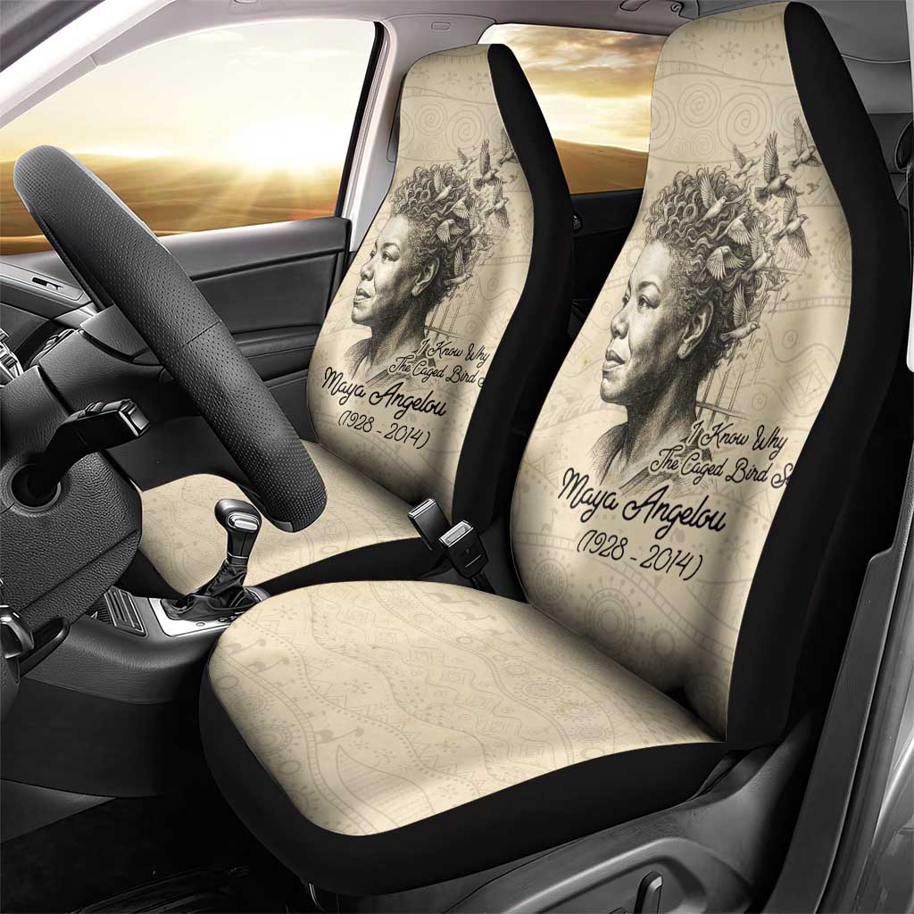 Maya Angelou Car Seat Cover I Know Why The Caged Bird Sings - Wonder Print Shop