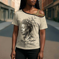 Maya Angelou Cross Shoulder Shirt I Know Why The Caged Bird Sings - Wonder Print Shop