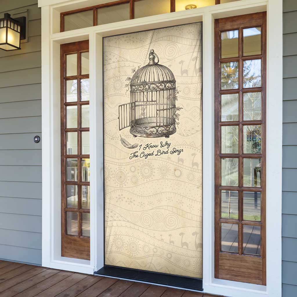 Maya Angelou Door Cover I Know Why The Caged Bird Sings - Wonder Print Shop