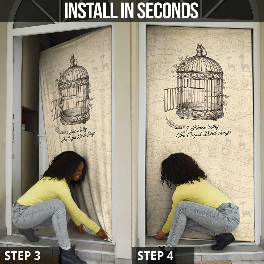 Maya Angelou Door Cover I Know Why The Caged Bird Sings - Wonder Print Shop