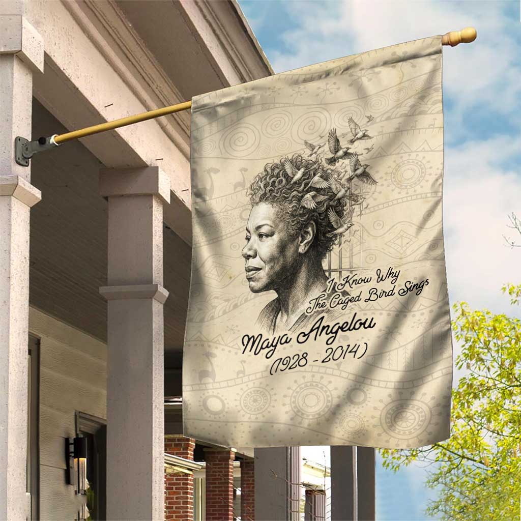 Maya Angelou Garden Flag I Know Why The Caged Bird Sings - Wonder Print Shop