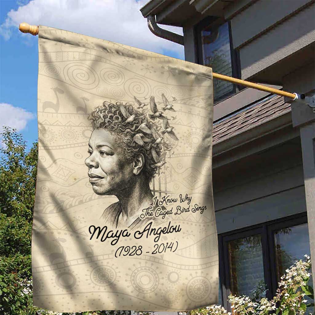 Maya Angelou Garden Flag I Know Why The Caged Bird Sings - Wonder Print Shop