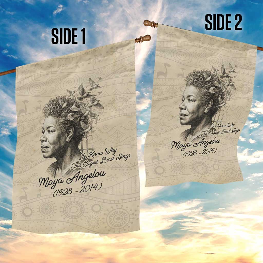 Maya Angelou Garden Flag I Know Why The Caged Bird Sings - Wonder Print Shop