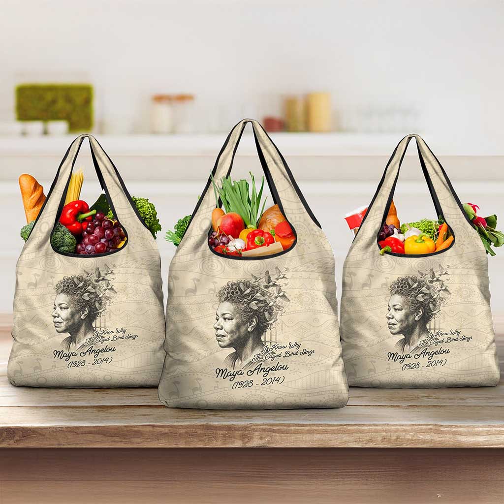 Maya Angelou Grocery Bag I Know Why The Caged Bird Sings - Wonder Print Shop