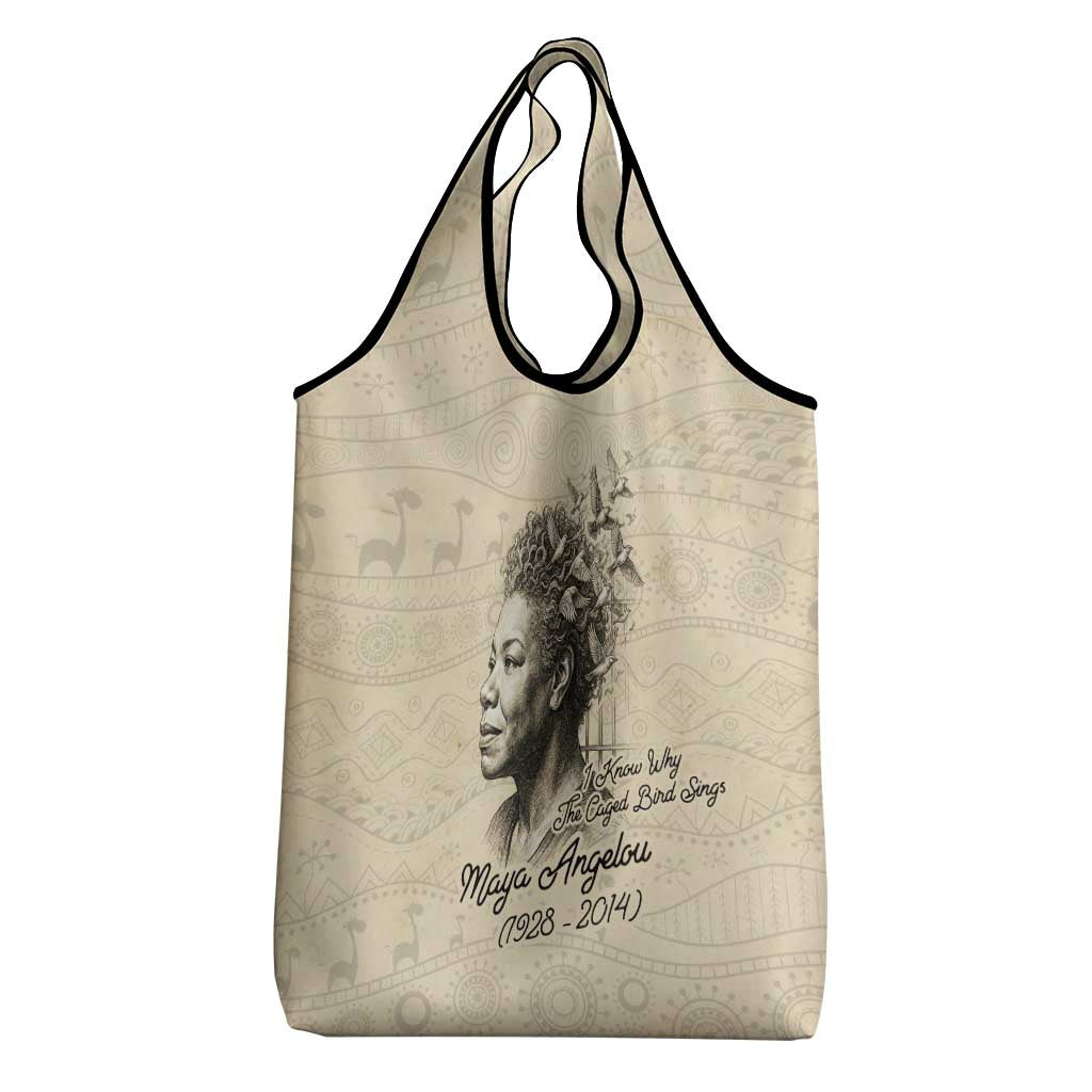 Maya Angelou Grocery Bag I Know Why The Caged Bird Sings - Wonder Print Shop