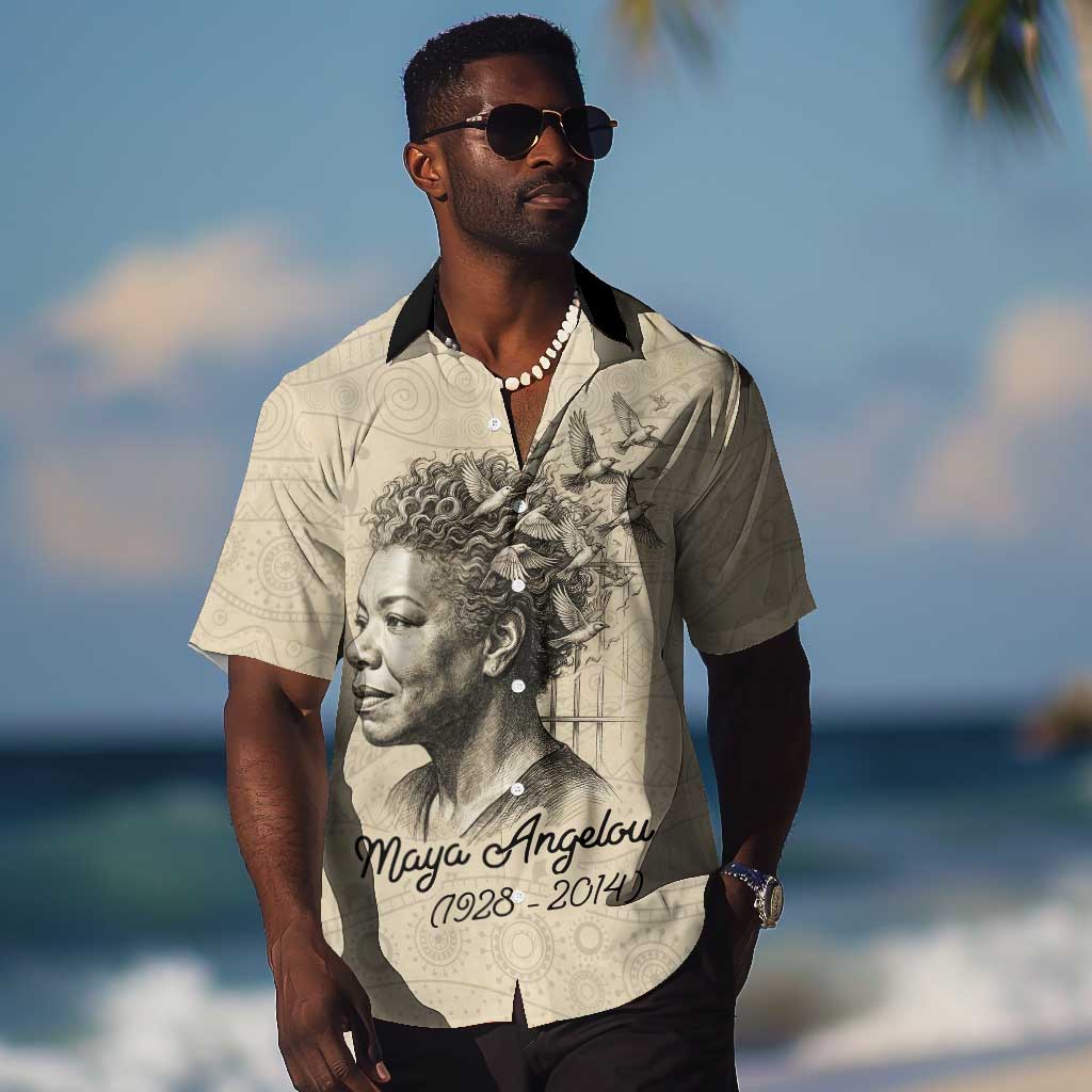 Maya Angelou Hawaiian Shirt I Know Why The Caged Bird Sings - Wonder Print Shop