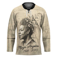 Maya Angelou Hockey Jersey I Know Why The Caged Bird Sings - Wonder Print Shop