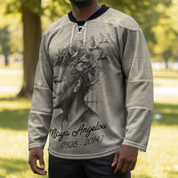 Maya Angelou Hockey Jersey I Know Why The Caged Bird Sings - Wonder Print Shop