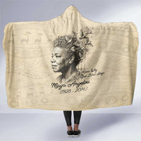 Maya Angelou Hooded Blanket I Know Why The Caged Bird Sings - Wonder Print Shop