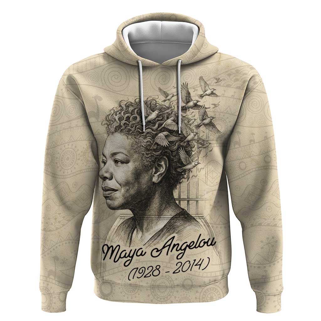 Maya Angelou Hoodie I Know Why The Caged Bird Sings - Wonder Print Shop